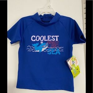 Toddler boy beach rashguard